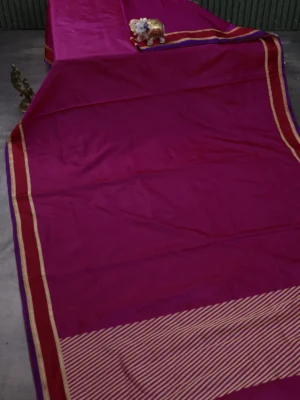 Pink-Violet Banarasi Tanshoi Silk Saree