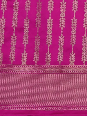 Pink Banarasi Tanshoi Silk Saree