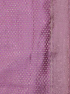 Muave Pink Banarasi Tanshoi Silk Saree