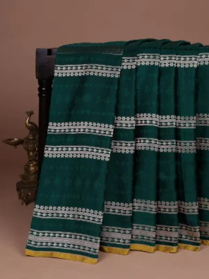 Green Banarasi Tanshoi Silk Saree
