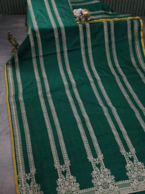Green Banarasi Tanshoi Silk Saree