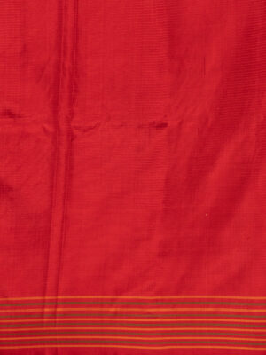 Deep Violet & Red Patan Patola Silk Saree With Petit Point Embroidery