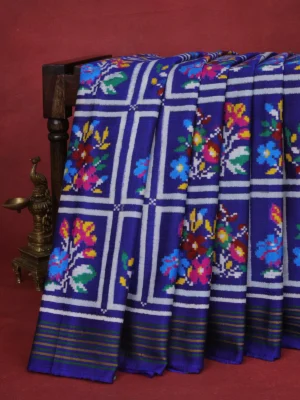 Blue Patan Patola Silk Saree
