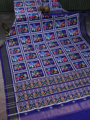 Blue Patan Patola Silk Saree
