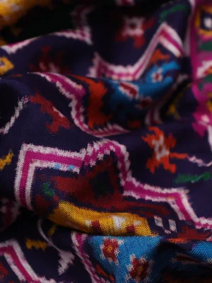 Navy blue-Pink Patan Patola Silk Saree