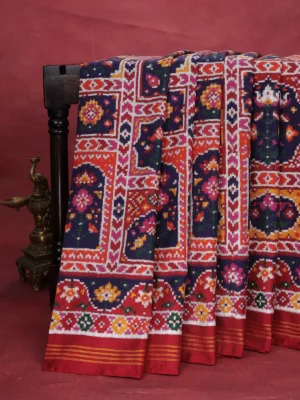 Blue-Maroon Patan Patola Silk Saree