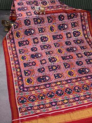 Blue-Maroon Patan Patola Silk Saree