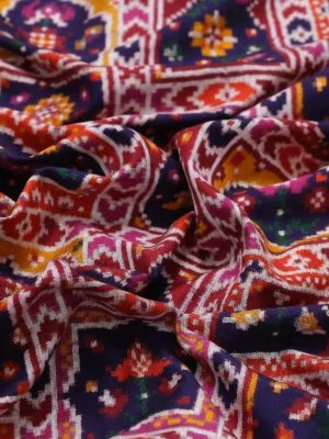 Blue-Maroon Patan Patola Silk Saree