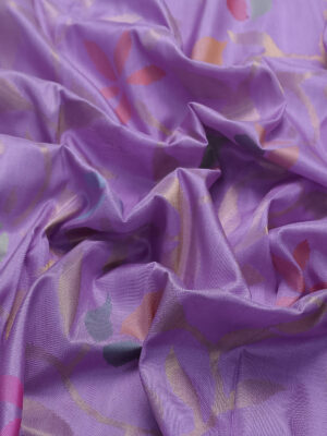 Lavender Uppada Silk Saree With Jamdhani Weaves