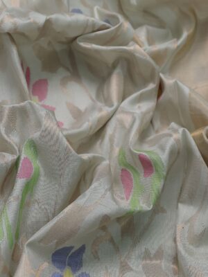 Pista Green Uppada Silk Saree With Jamdhani Weaves