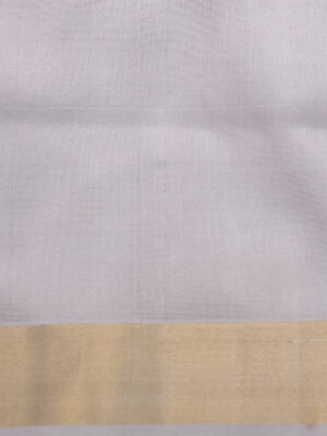 Pastel Grey Uppada Silk Saree With Jamdhani Weaves