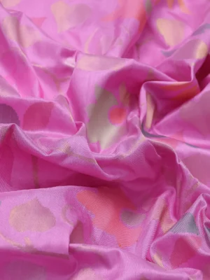 Light Pink Uppada Silk Saree With Jamdhani Weaves