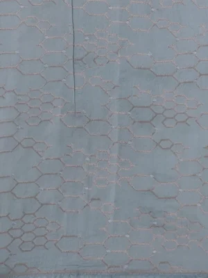 Pastel Blue Organza Silk Saree – Embroidery Readymade Blouse