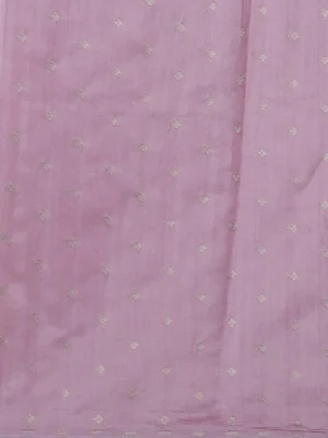 Light Pink Organza Hand Painted Silk Saree