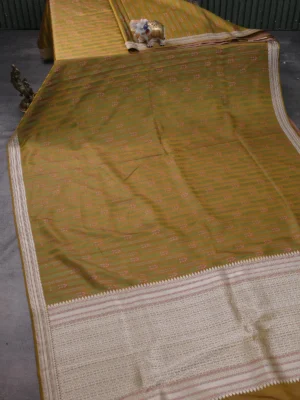 Mehendi Green Banarasi Tanshoi Silk Saree